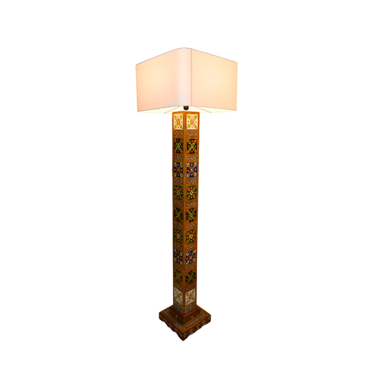Turkish Style Wooden Lobby  Lamp Handmade With Lacquer Work