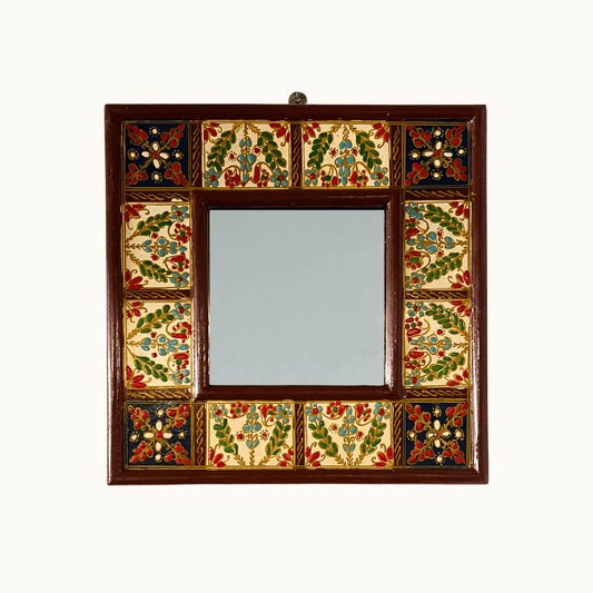 Small Wall Mirror Frame Hand Made Hand Painted
