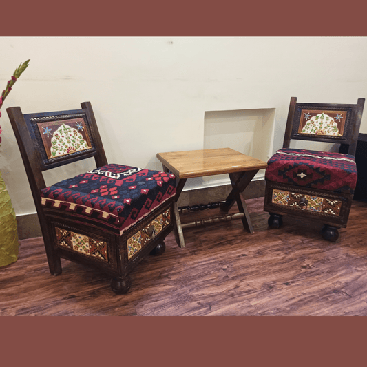 Swati Room Chair  Coffee Chair Set with Table