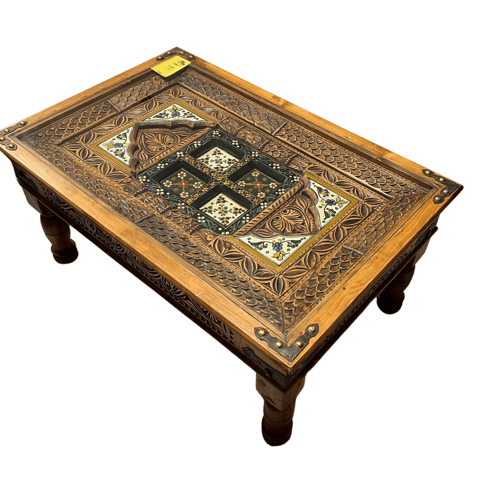 Original Swati Style Central Table | Hand Carved, TV Lounge Small Table