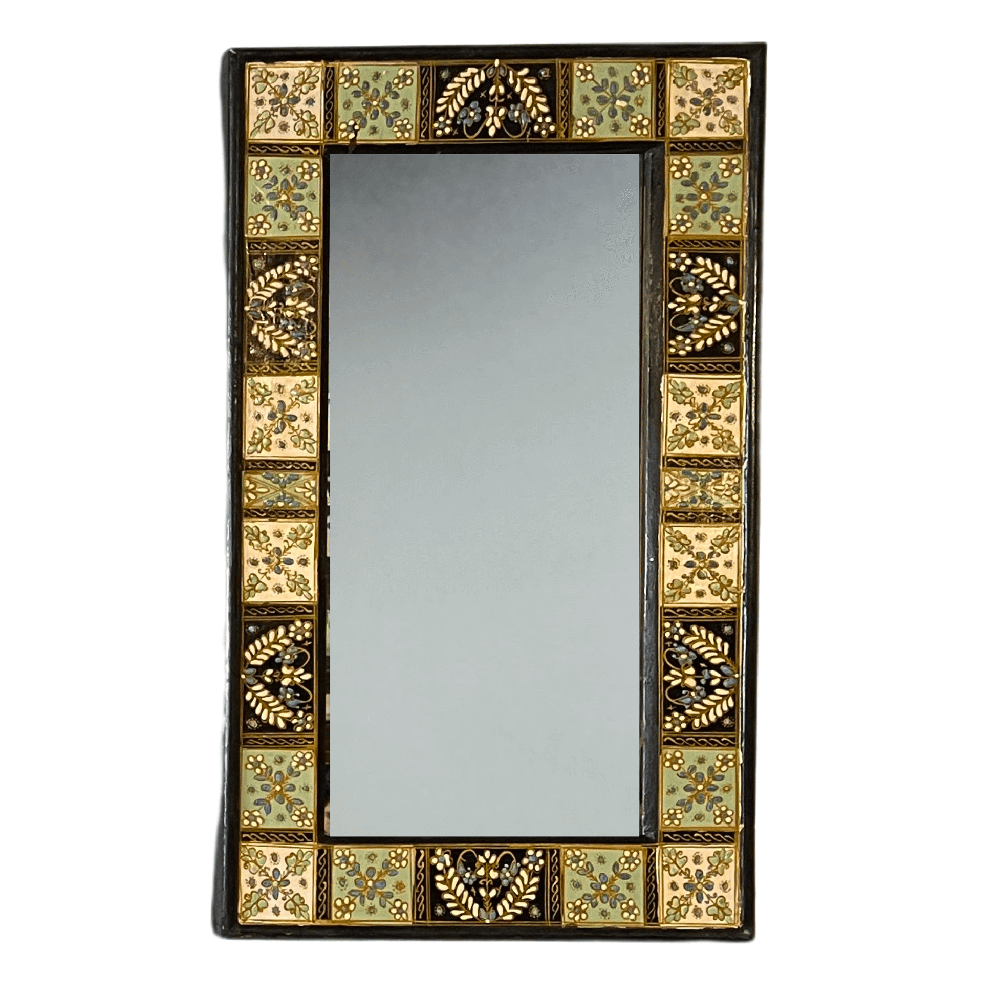 Wall Mirror Frame Hand Made Painting Vintage Style
